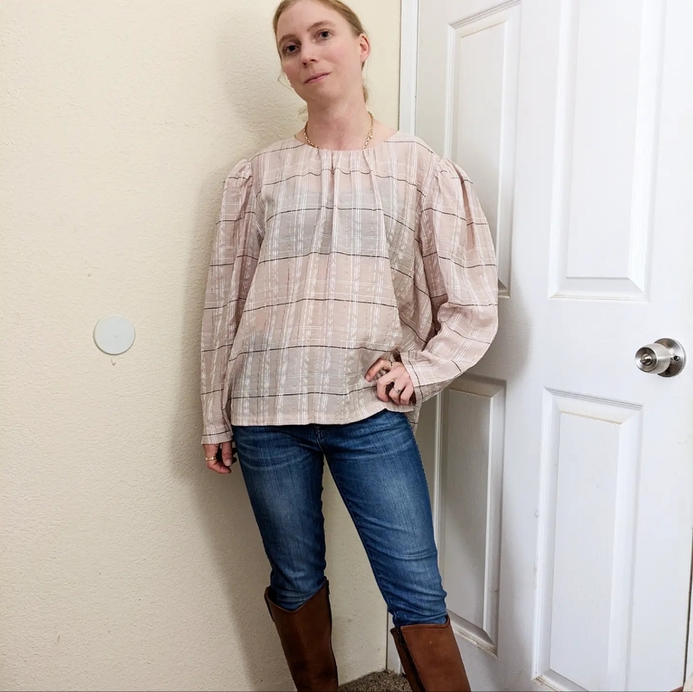 Ann Taylor XXL NWT Blush Pink Blouse